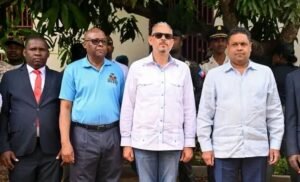 Le Premier ministre Alix Didier Fils-Aimé lors du lancement des travaux du tronçon Hinche–Saint-Raphaël de la RN3 à Pignon